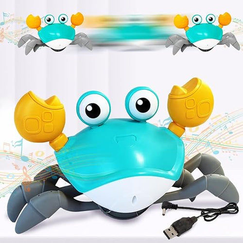 Crawling Crab Baby Toy for Kids Toddlers Infant Tummy Time Interactive Moving Toys for Babies